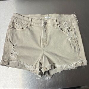 Old Navy Tan Distressed Jean Shorts